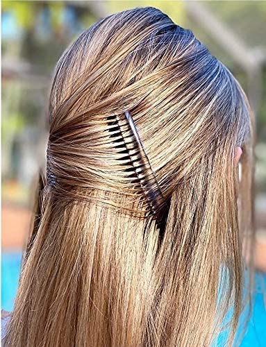 imioxo Black Hair Comb slide Clip Hairpin Side Combs Pin for Women and Girls - Pack of 1 2