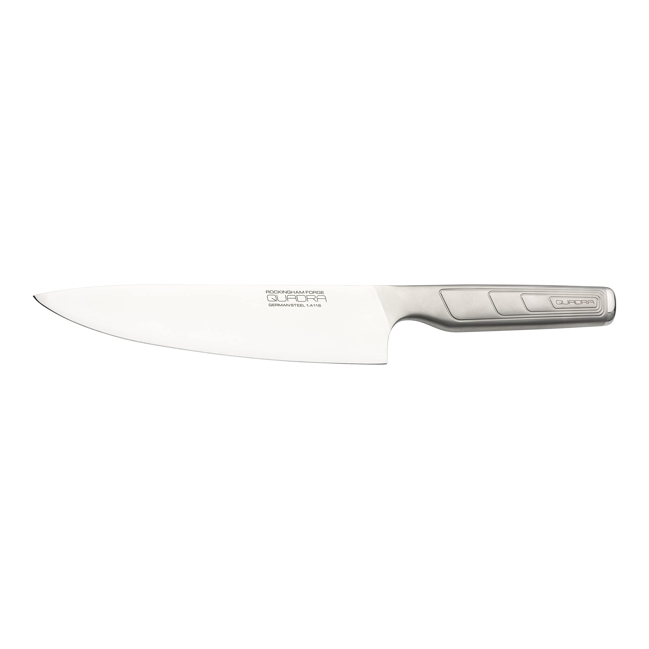 Rockingham Forge Quadra Range Chef's Knife, 8" (20cm) All-Purpose Kitchen Blade, Full Tang Forged German Stainless Steel
