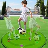 1.4M Agility Training Soccer Training Mat, Non-Slip Football Skills Footstep Mat, 10MM Thickness, with 13 Reaction Training Lights - 7 Training Modes,for Kids Fitness, Sports Training
