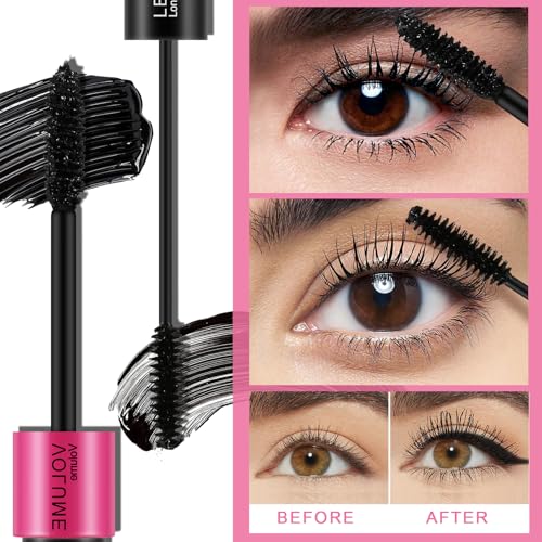 Kit cosmético de delineador y máscara de volumen negro miniatura 2