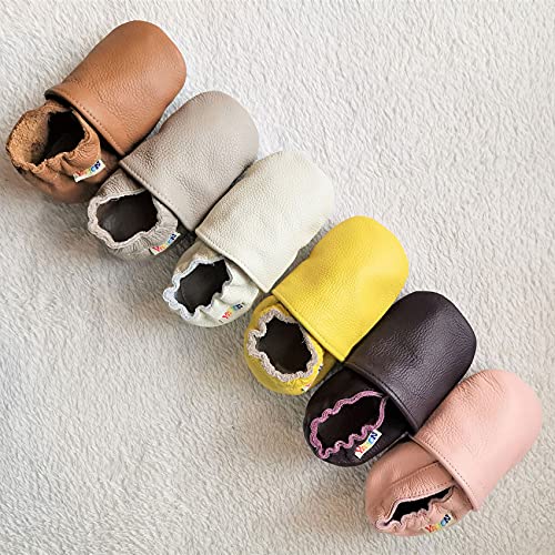 Yalion 5263451603 Baby Boys Girls Shoes Crawling Slipper Toddler Infant Soft Leather First Walking Moccasins thumb #4