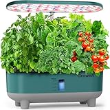 Hydroponics Growing System Kit, 16 Pods Indoor Garden with 28W Full Spectrum LED Grow Light, Auto Timer, 3 Smart Light Modes, 8L Large Herb Garden, Ideal Gardening Gift for Women, Men (Green)