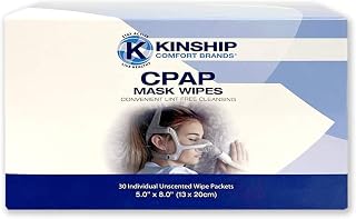 Travel CPAP Mask Cleaning Wipes, Towelettes, Unscented and Lint Free Cleanser to Clean Filters, Tubes and BIPAP Machines, Individually Wrapped,