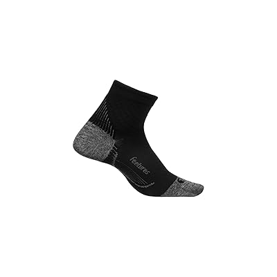 Feetures Plantar Fasciitis Relief Ultra Light Quarter Quarter Length Socks Shoes Black