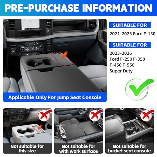 Organizador de Consola con Portavasos Compatible Ford F150 y F250-F550 miniatura 3