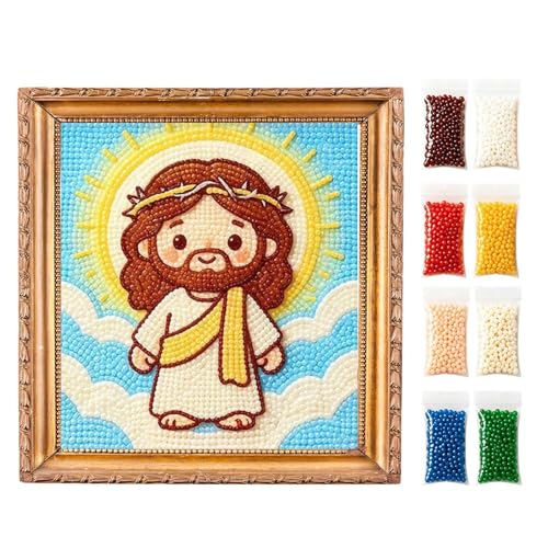 Peinture 5D Jésus adorable | Idée cadeau originale pour anniversaire et vacances