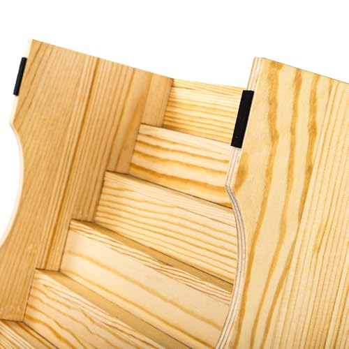 Image of Hedume Nail Polish Organizer Rack, 7 Tier Wooden Nail Polish Display Stand, No Assembly Required, Countertop Stand Display for Nails Polishs, Makeup, Essential Oil, Glasses