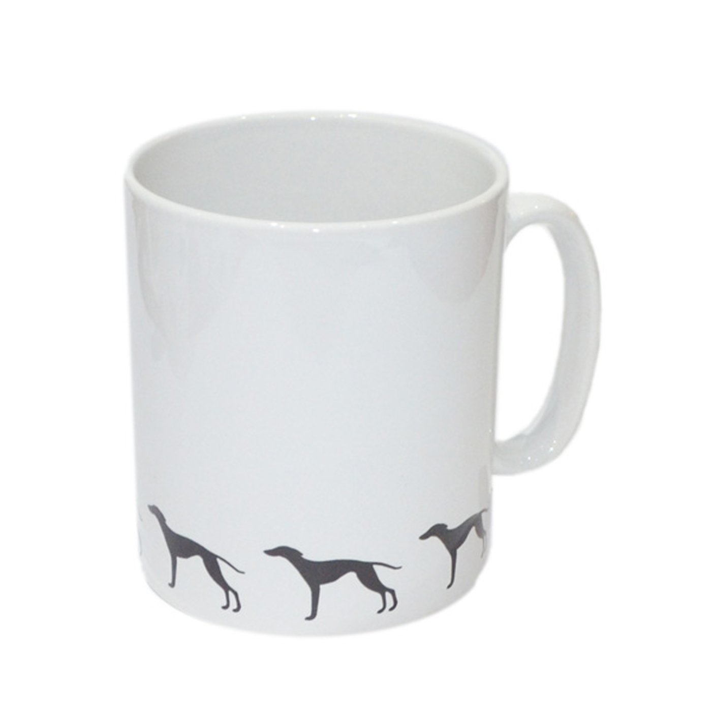 Gtr-Prestige Giftware White Contemporary Silhouette Design Whippet Ceramic Mug