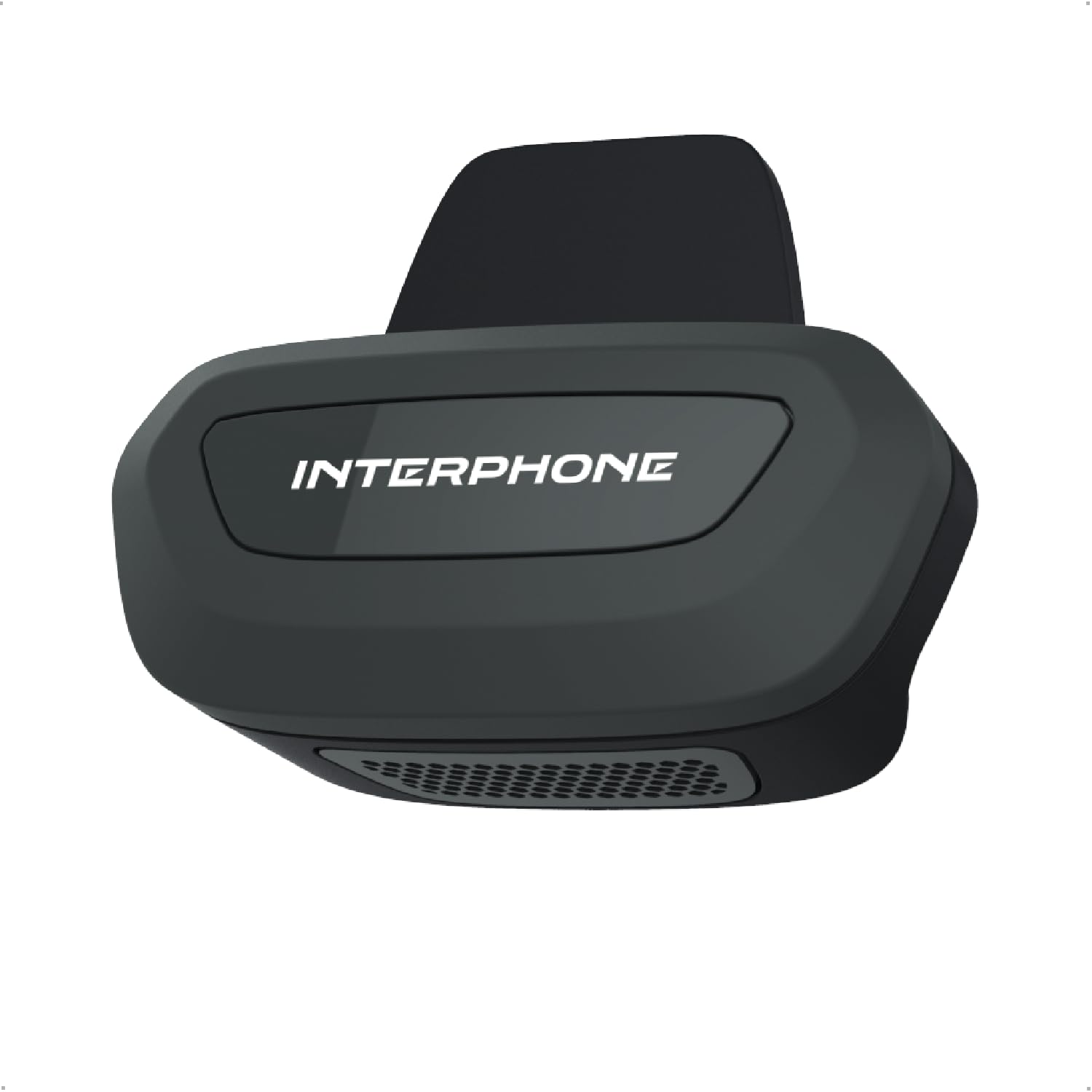 INTERPHONE Aerial Mono – Intercom vélo Bluetooth pour Cyclistes – kit Main Libre pour communiquer Entre Cyclistes jusqu'à 300m – avec Bluetooth 5.1 pour GPS et appels – Étanche et réduction de Bruit