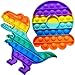 Push pop pop Bubble Sensory Fidget Toy Miotlsy Giocattoli per Alleviare Lansia Antistress Giocattolo da Dito per Bambini, Giocattolo Antistress per Adulti, 2 PCS Dinosauro Polpo
