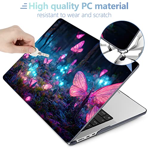 Image of MEEgoodo Case for M5 /M4 /M3 /M2 MacBook Air 13 inch 2026 2025 2024 2022, Fit Model A3449 /A3240 /A3113 /A2681, Case Compatible with MacBook Air 13.6-inch, Fantasy Forest