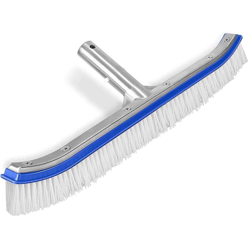 Laxed Blue Pool Brush, Swimming Pool Wall & Tile Brush 18 Inch Swimming Pool Cleaning Pole Brush Replacement Brush,