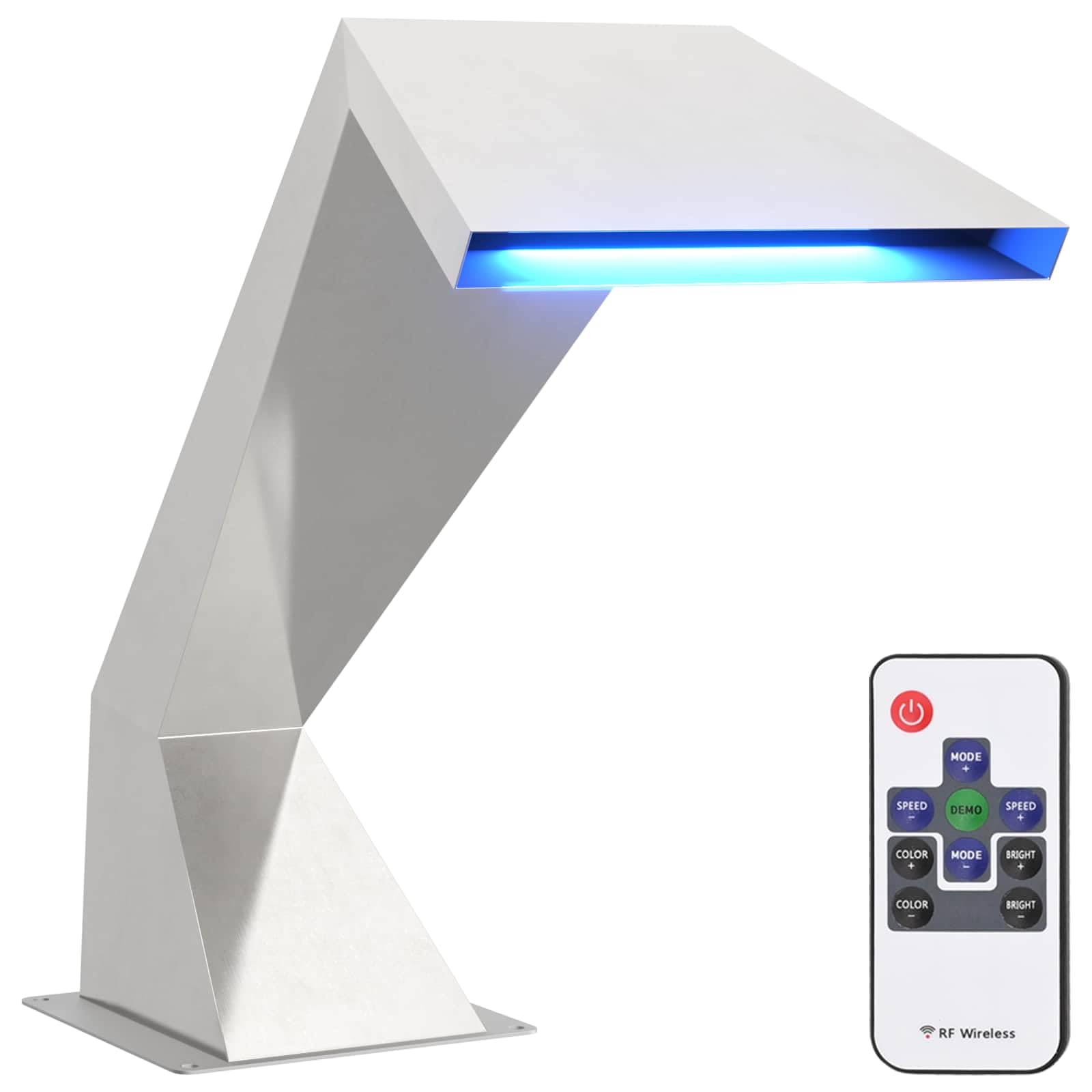 vidaXL Cascade piscine LED RGB inox 63,5x29x51cm