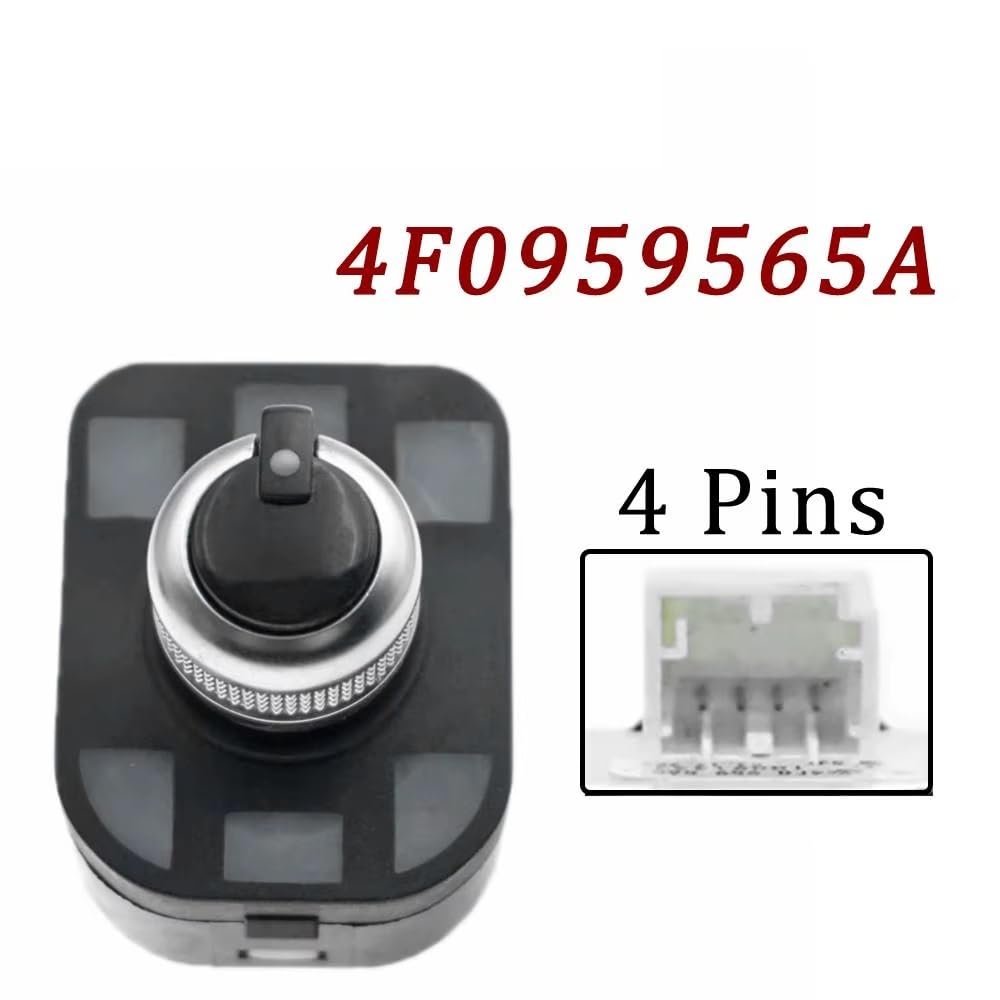 Car Mirror Switch for A1 A2 A3 A4 A5 A6 A8 Q5 Q7 TT 4F0959565A 4FD959565A 4H0959565 Rearview Electric Mirror Control Switch