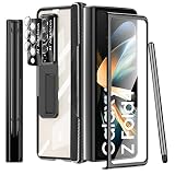 💎 [Protector de bisagra extraíble de 2 piezas] Especialmente diseñado para el Samsung Galaxy Z Fold 4 2022. Diseño único actualizado con dos bisagras - una con S Pen Holder integrado (con S Pen) y otra con bisagra tradicional, tecnología de protección de bisagras actualizada, puede separarlas y reemplazarlas libremente.S Pen Holder + Protector de bisagra*2 + Protector de pantalla de cristal + Magnético Stander, función 5 en 1, proporciona un uso fácil y conveniente en su vida.