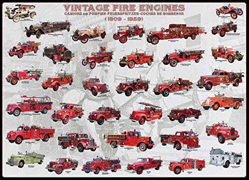 EuroGraphics Vintage Fire Engines Rompecabezas de 1000 Piezas miniatura 2