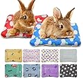 RANYPET Small Animal Bed 2PCS - Rabbit Bed House Winter Warm Fleece Sleep Pad for Squirrel Hedgehog Bunny Chinchilla and Other Small Animals, Random Color