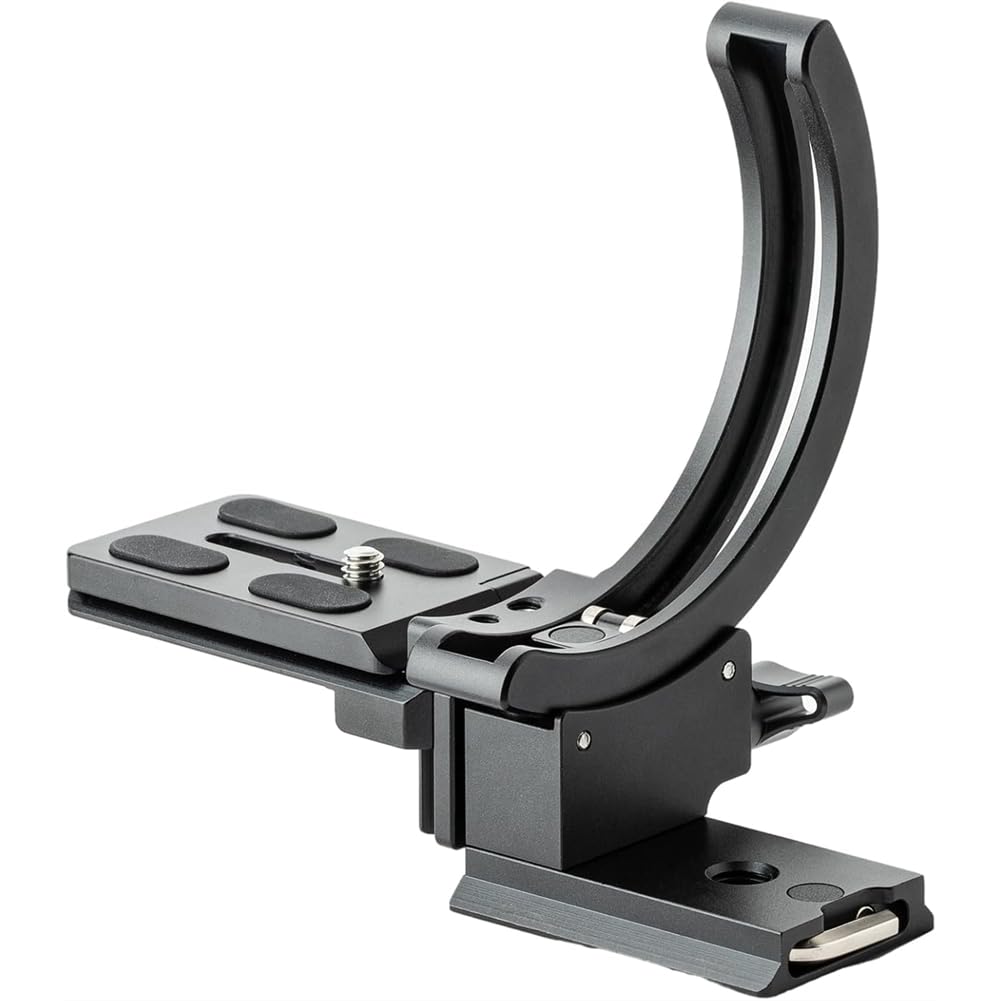 Supporto Verticale per Fotocamera, per Treppiede per Montaggio Obiettivo, Piastra di Montaggio con Collare Rotabile A 1/4 per DSLR SLR, Compatibile con Piastra di Tipo Arca.