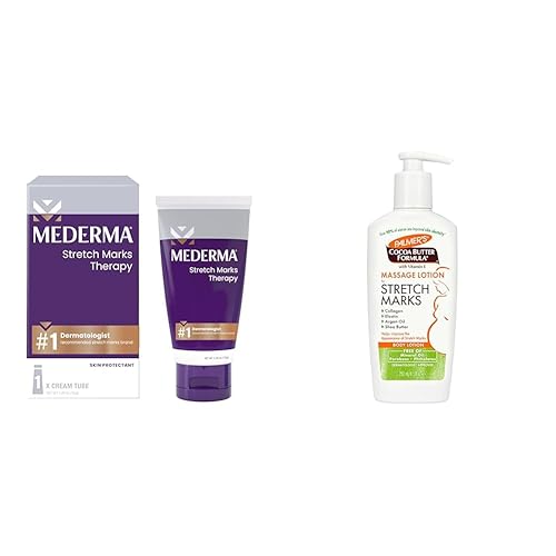 Mederma Terapia de estrías, ayuda a prevenir y tratar las estrías, segura de usar durante el embarazo y Palmer fórmula de manteca de cacao loción de