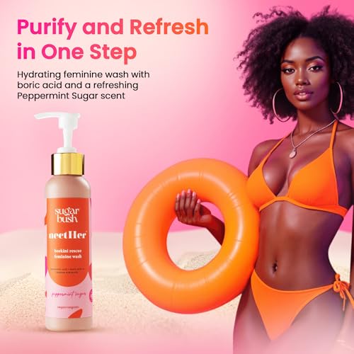 Image of nectHer Purifying Feminine Wash - Hydrating Gelee with Hyaluronic & Boric Acid | pH-Balanced Odor Control | Peppermint Sugar Scent | 7oz