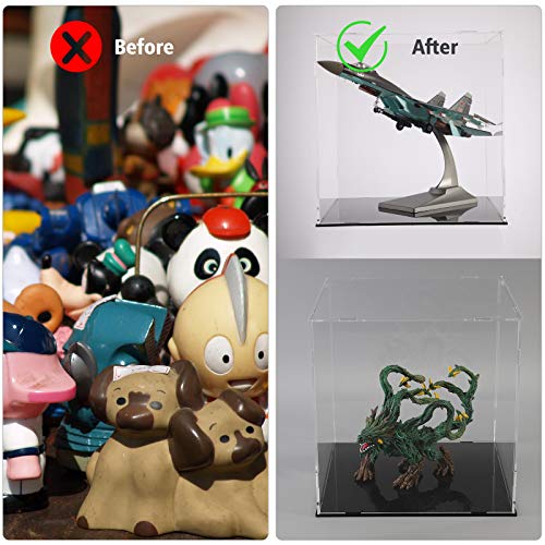 A+ Design Clear Acrylic Display Case Assemble Collectibles Box Alternative Glass Case For Display Action Figures Home Storage & Organizing Toys (10X10X10 Inch; 25X25X25 Cm) #TOP3