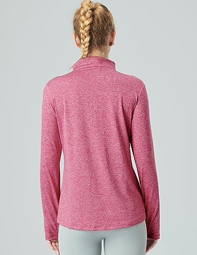 Liberty Imports 3 Pack: Women's Quick Dry Long Sleeve Quarter Zip Pullover Workout Shirts with Thumb Holes and Pocket4