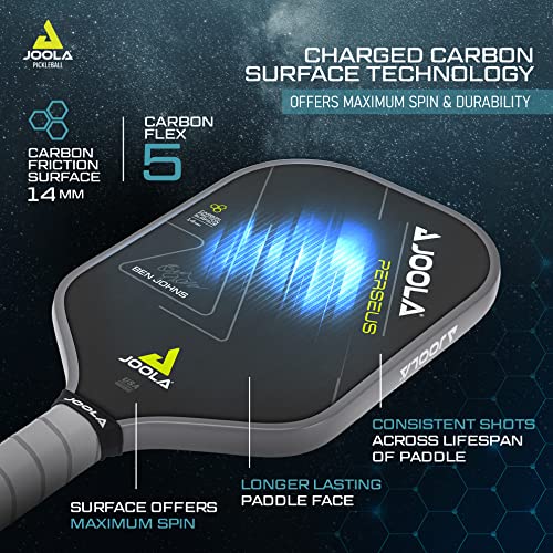 JOOLA Ben Johns Perseus Pickleball Paddle with Charged Surface Technology for Increased Power & Feel - Fully Encased Carbon Fiber Pickleball Paddle w/Larger Sweet Spot - USAPA Approved. 14mm Core - image 3