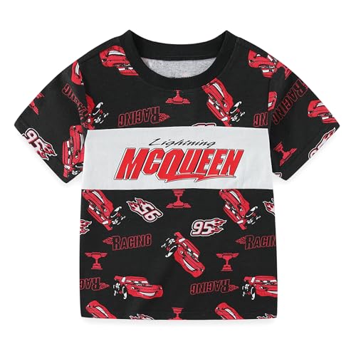 Image of Disney Cars Lightning McQueen Boys 2 Piece Short Sleeve T-Shirt and Shorts Set for Toddler and Big Kids