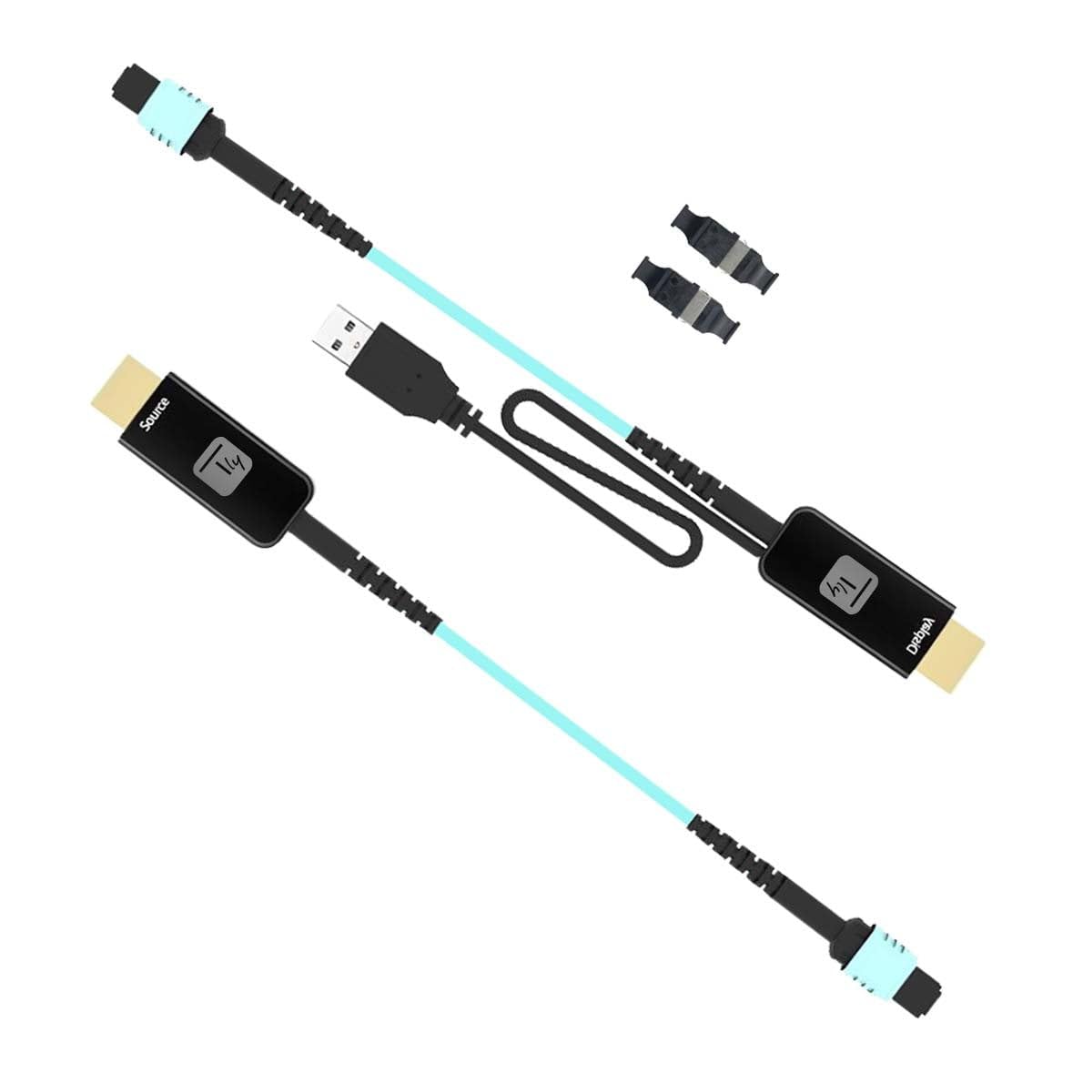 Techly 624223 Extender HDMI 2.0 na MPO 100 m kabel światłowodowy woda