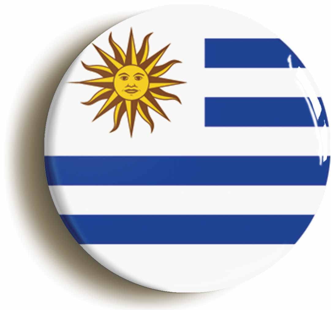 Uruguay National Flag Fridge Magnet (Circular 2inch / 50mm Diameter)