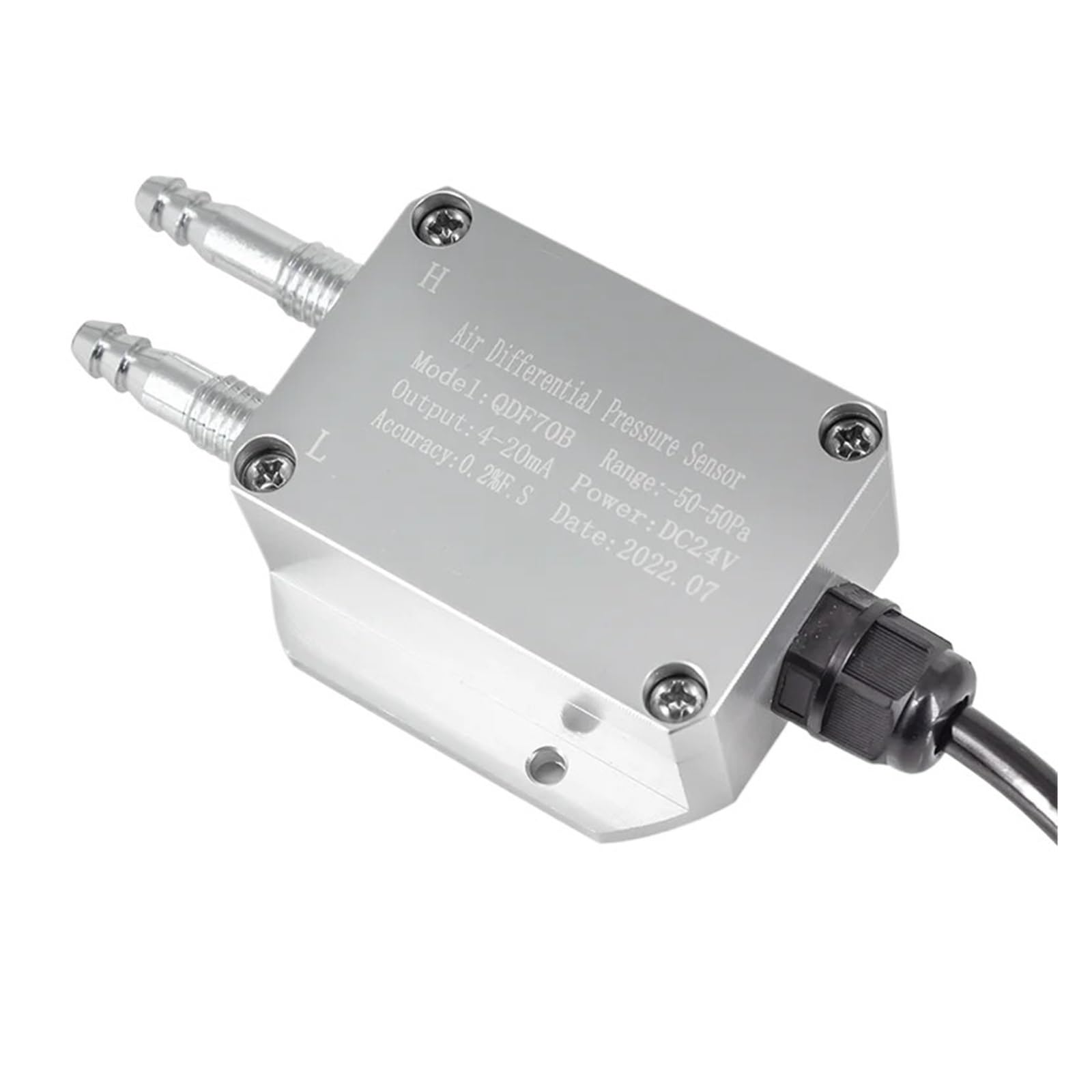 Sensor de presión diferencial de aire y viento, salida de 4-20 mA, transmisor de acoplamiento rápido de 5 Kpa, 10 Kpa (salida de 1 a 5 V, 0 a 1 Kpa)
