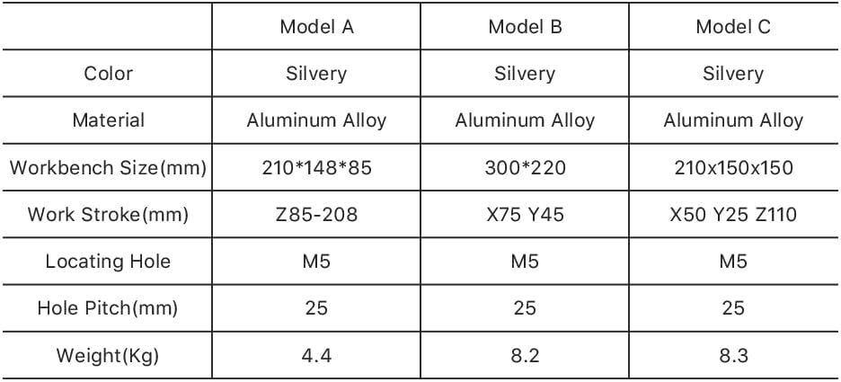 Cloudray 2 Axis Moving Workbench 2D Work Table XY Adjustable Manual Linear Stage for CNC Fiber Laser Engravers(Model B Stroke X150 Y70)