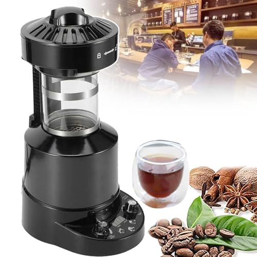 DEaThsalL Tostatrice per caffè - Tostatrice Elettrica per Chicchi di caffè da 120 G per Uso Domestico - Tostatrice per caffè Antiaderente per Funzione Timing