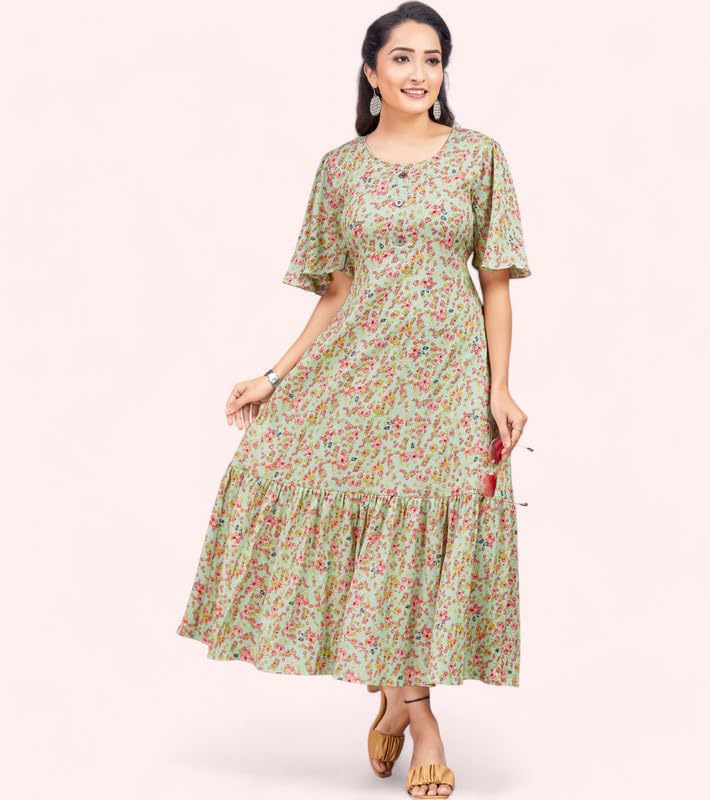 Image of Polyester Floral Regular Women Kurta