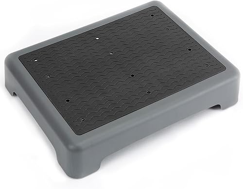 StrongTek Taburete de un solo paso para adultos y ancianos, elevador de escalera de plástico con superficie antideslizante y pies, portátil para