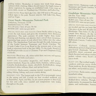 Graphic Image US National Parks Guide & Journal, Genuine Leather, British Tan, 3.25"x4.80      Unknown Binding – Day to Day Calendar