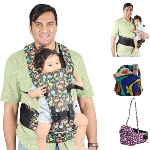 Image of My Giraffe Hippy Snug 2-in-1 Hip Seat Baby Carrier, Black