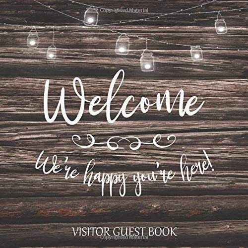 Buy Visitor Guest Book We're Happy You're Here! Sign In Log