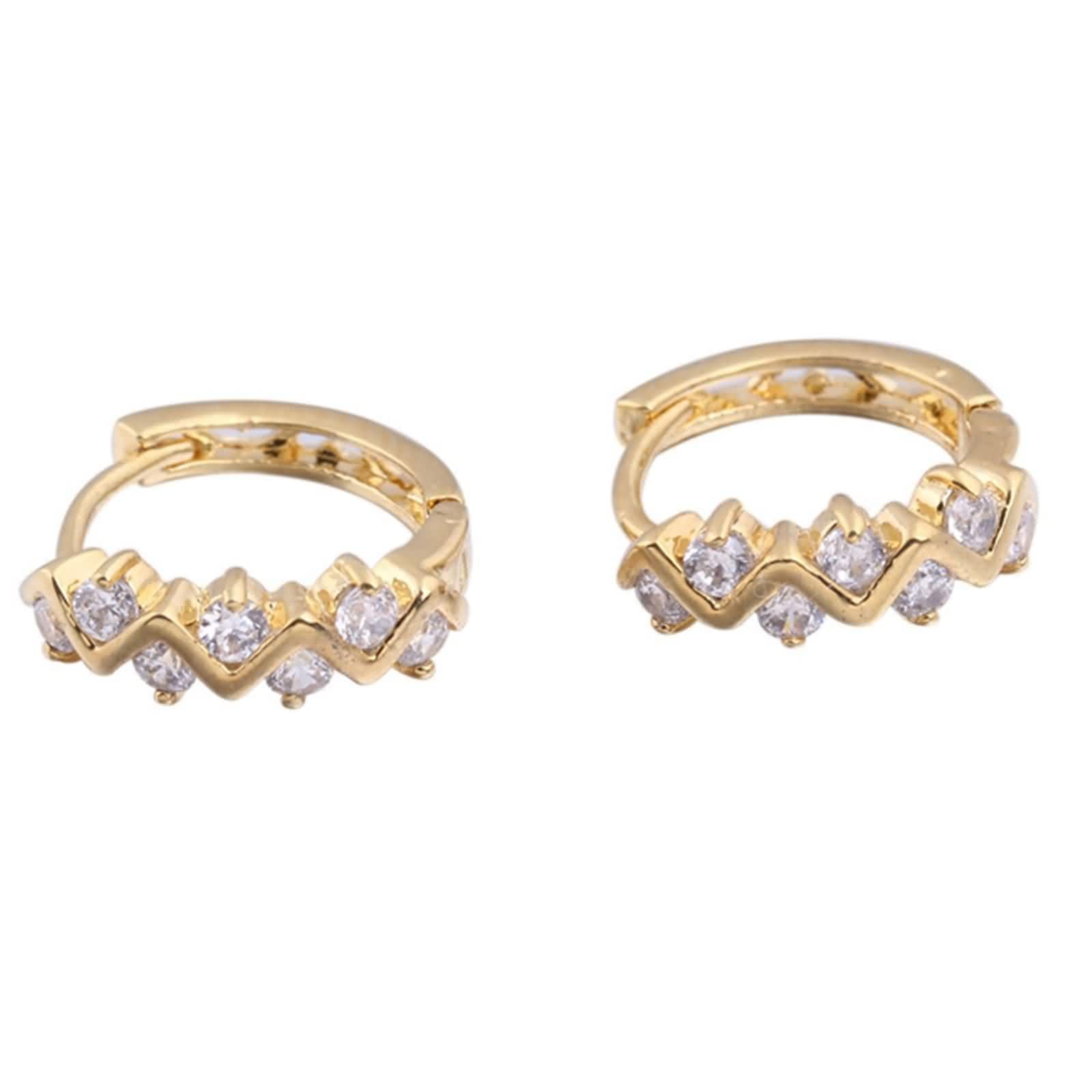 KnSam Pendientes de aro auténticos para mujer, oro 750, 18 quilates, con moissanita, pequeños de oro amarillo de 18 quilates, oro amarillo