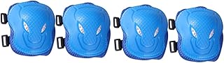 CLISPEED 12 Peças 1 Joelheiras Para Crianças Joelheiras Para Esportes Protetor De Cotovelo Infantil Azul Rótula De Patinação Rótula De Patinação Protetor De Cotovelo Equipamento De