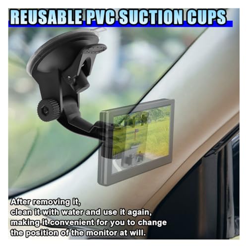 Image of Windshield Mount for 4.3 inch /5 inch Backup Camera Display Monitor - Rear View Camera Screen Mounting Bracket with Suction Cup - Car Play Screen Reverse Cameras Monitor Mount for Cars (2PCS)