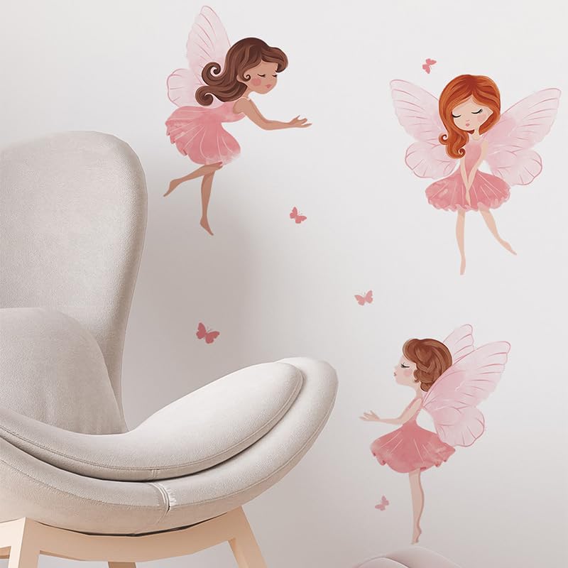 Image of 3 Fairy Magic Wall Stickers for Kids Baby Wall Stickers for Kids Room Bedroom Playroom Nursery Living Room Decor Wall Art Wall Decoration Boho-Self-Adhesive