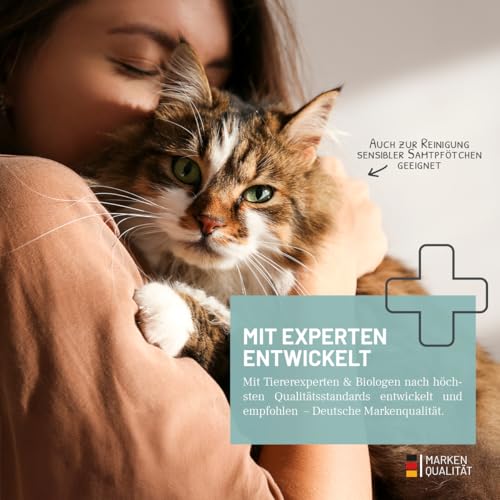 ReaVET Pfotenreiniger für Hunde mit Pfotenschaum, Hundepfoten Reiniger, Pfoten waschen Hund ohne Abspülen, Pfotenpflege mit Hamamelis & Gurke, Dog Paw Cleaner, Paw Foam Cleaner 150ml