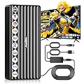 TV Antenna for HD Smart TV Indoor,1000+ Miles Range Digital Outdoor TV Antenna for Free Local Channels, Supports 8K/4K/1080P,33ft Coax Cable