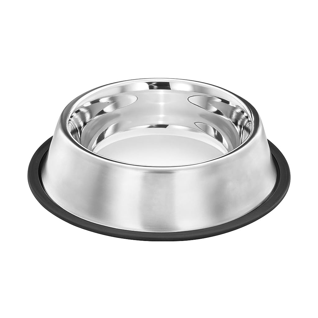 Pets Empire Stainless Steel Dog Bowl | 2500ml Large Dog Food & Water Bowl | Anti-Skid Heavy Duty Feeding Bowl for Dogs & Puppies | Durable, Easy to Clean & Rust-Resistant Pet Bowl