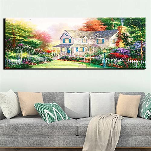 Diamond painting paysage grand format 70x210cm broderie diamant complet