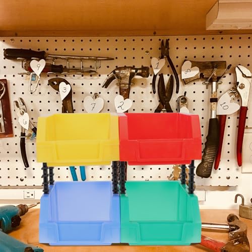 Boîtes de rangement plastique empilables pour trier le bricolage maison - 7