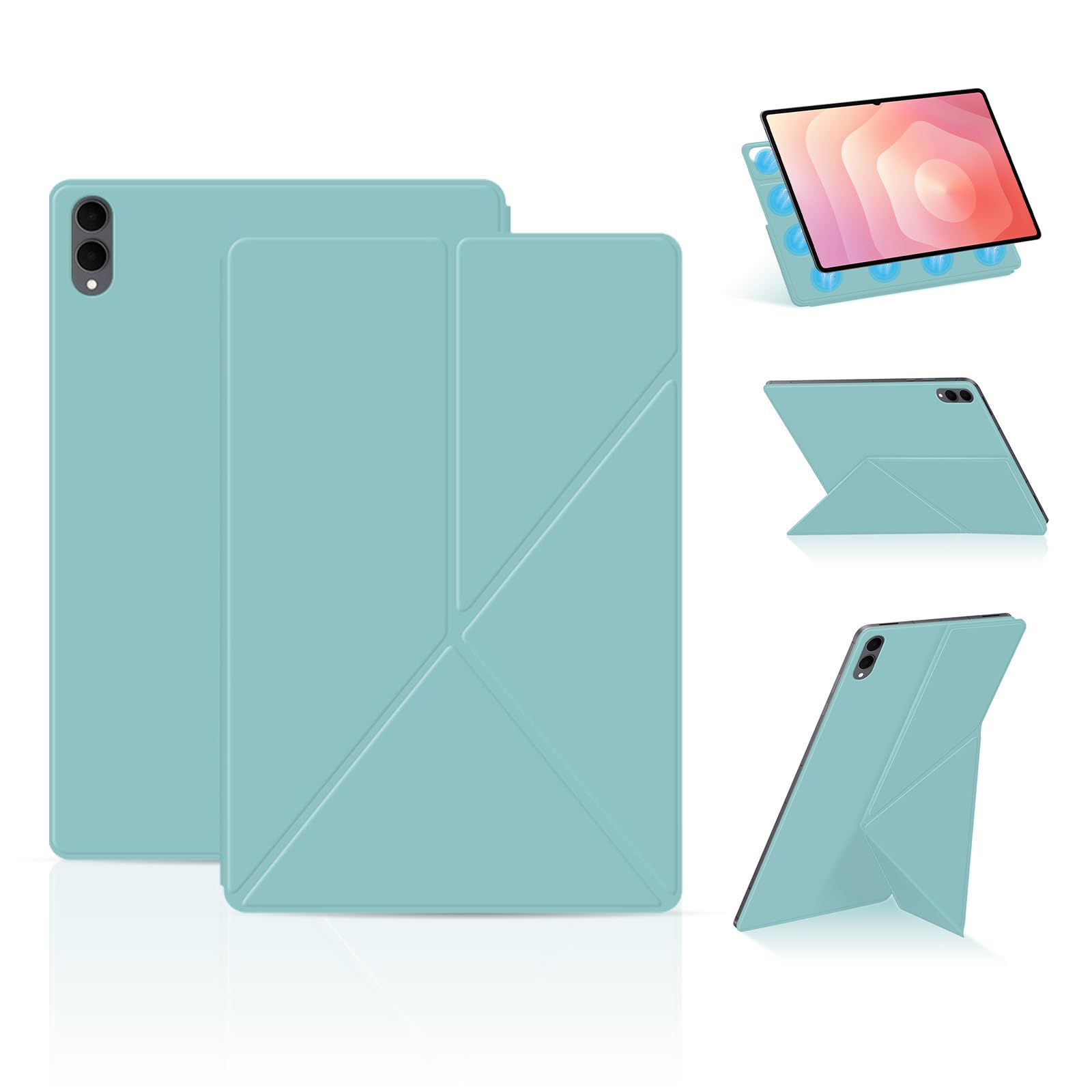 Photo 1 of for Samsung Galaxy Tab S11 Ultra Case 14.6 inch, Magnetic Attachment | Auto Wake/Sleep | Multi-Viewing Angles | Slim Light Shell Cover | Compatible with Samsung Galaxy Tab S11 Ultra | Light Green