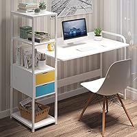 モダン ホワイトデスク Amazon | モダンデコ デスク 収納付き PCデスク ハイタイプ 木製