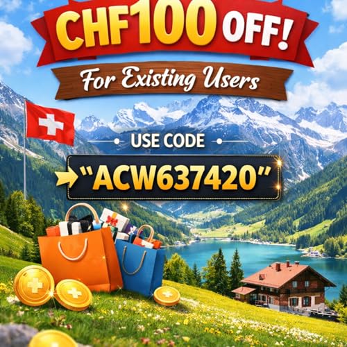 Page de couverture de [Switzerland] Temu Coupon Code CHF100 off ☛【"ACW637420"】For Existing Users